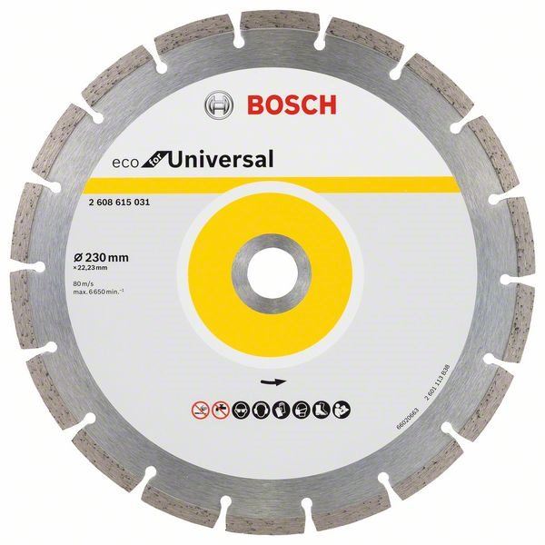 Diamantový kotouč Bosch Universal 230x22.23x2.6x7mm 2.608.615.031