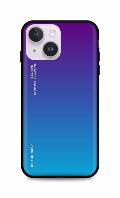 Kryt na mobil TopQ Kryt LUXURY iPhone 14 Plus pevný duhový purpurový 82500