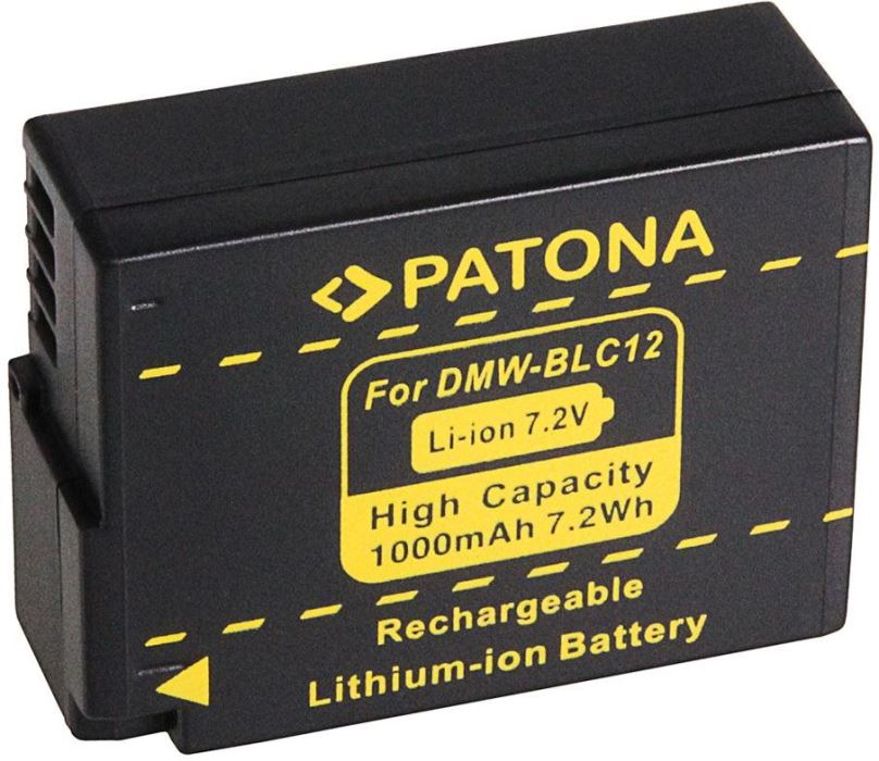Baterie pro fotoaparát PATONA pro Panasonic DMW-BLC12 1000mAh Li-Ion 7,2V s infochipem
