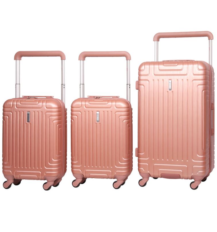 Sada cestovních kufrů AEROLITE T-2821/3 ABS - růžová