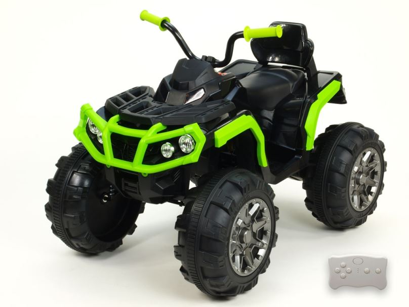 Elektrická čtyřkolka pro děti Predator EVA kola, černá/zelená