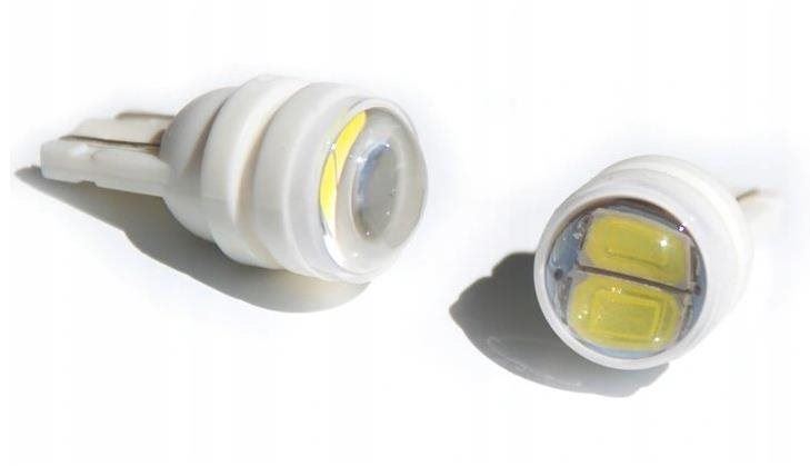 LED autožárovka Rabel T10 W5W 2 smd 5630 bílá s čočkou