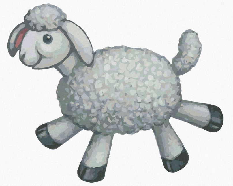 Malování podle čísel Plyšová ovečka (Sue Ellen Brown), 40x50 cm, bez rámu a bez vypnutí plátna