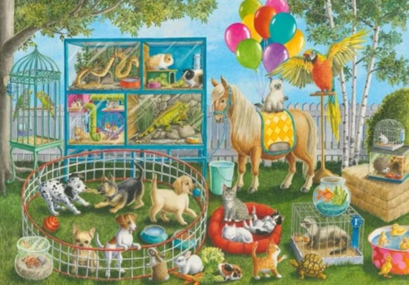RAVENSBURGER Puzzle Zábava s domácími zvířátky 35 dílků