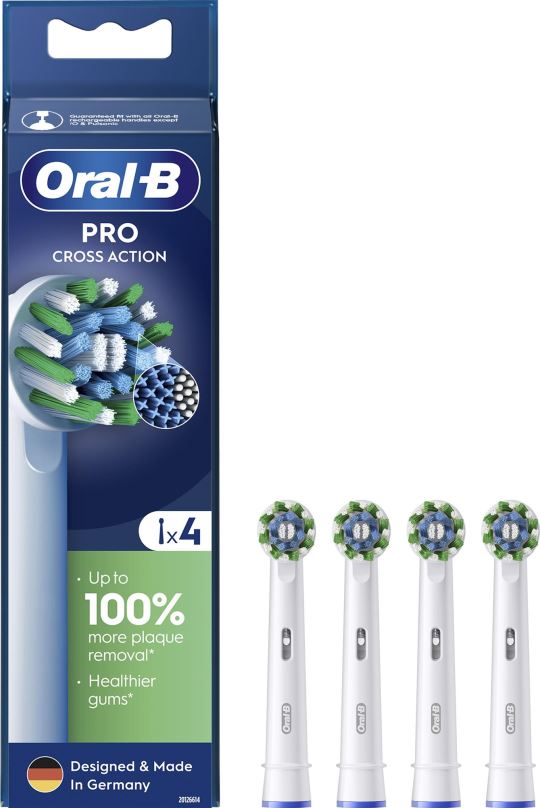 Náhradní hlavice k zubnímu kartáčku Oral-B Pro Cross Action Kartáčkové Hlavy, 4 ks