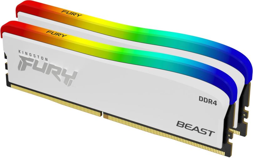 Operační paměť Kingston FURY 16GB KIT DDR4 3200MHz CL16 Beast RGB White Special Edition