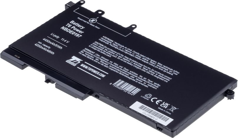 Baterie do notebooku T6 power Dell Latitude 5280, 5290, 5480, 5490, 5580, 5590, 4450mAh, 51Wh, 3cell, Li-pol