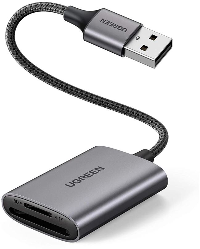 Čtečka karet UGREEN USB-A to SD/TF Memory Card Reader Alu Case
