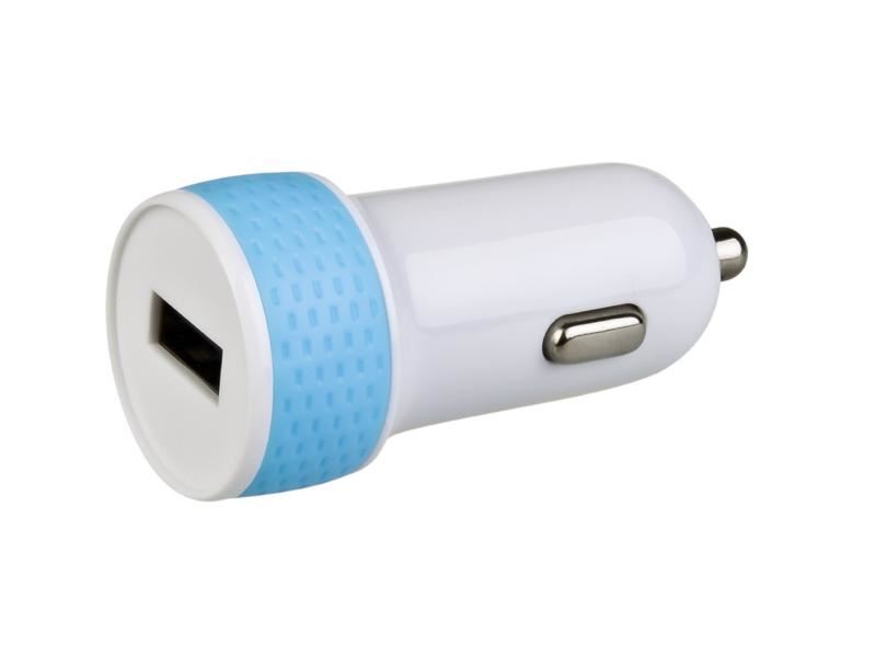 AVACOM nabíječka do auta s výstupem USB 5V/1A, bílo-modrá barva