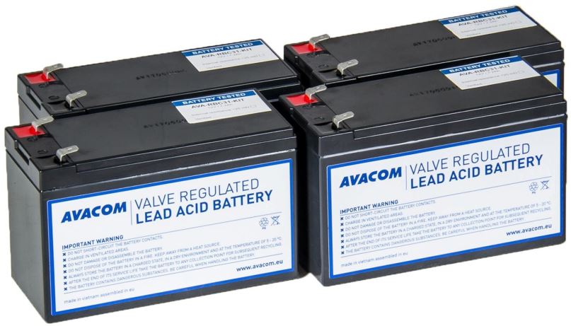Baterie pro záložní zdroje Avacom bateriový kit pro renovaci RBC31 (4ks baterií)