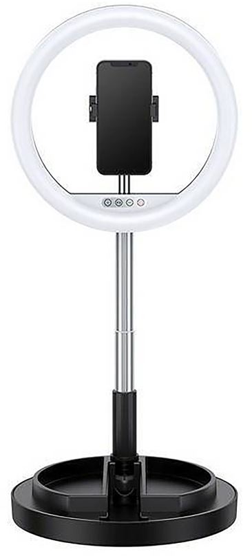 Selfie tyč USAMS US-ZB120 Stretchable Selfie Ring Light black