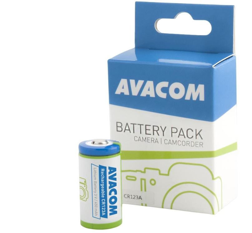 Baterie pro fotoaparát Avacom nabíjecí baterie CR123A 3V 450mAh 1.35Wh