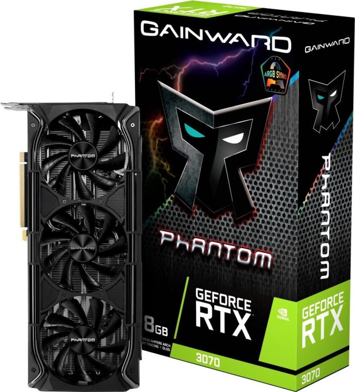 Grafická karta GAINWARD GeForce RTX 3070 Phantom+ LHR