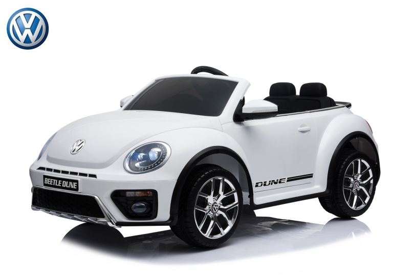 Elektrické auto pro děti Volkswagen Beetle Dune cabrio s 2,4G, bílý