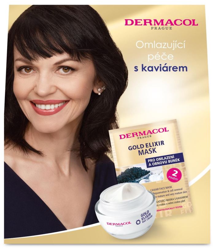 Dárková kosmetická sada DERMACOL Gold elixir Set 68 ml