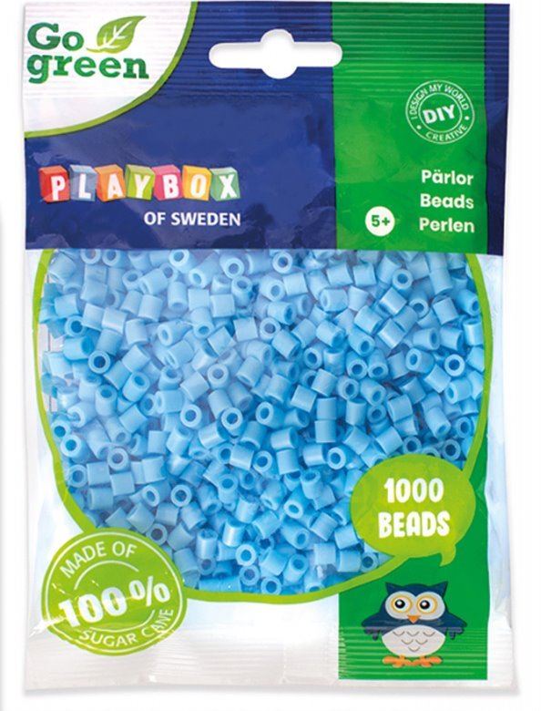 PLAYBOX Zažehlovací korálky - světle modré 1000 ks