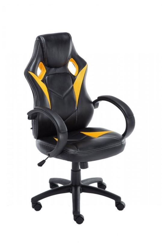 Kancelářská židle BHM GERMANY Magnus, černá / žlutá