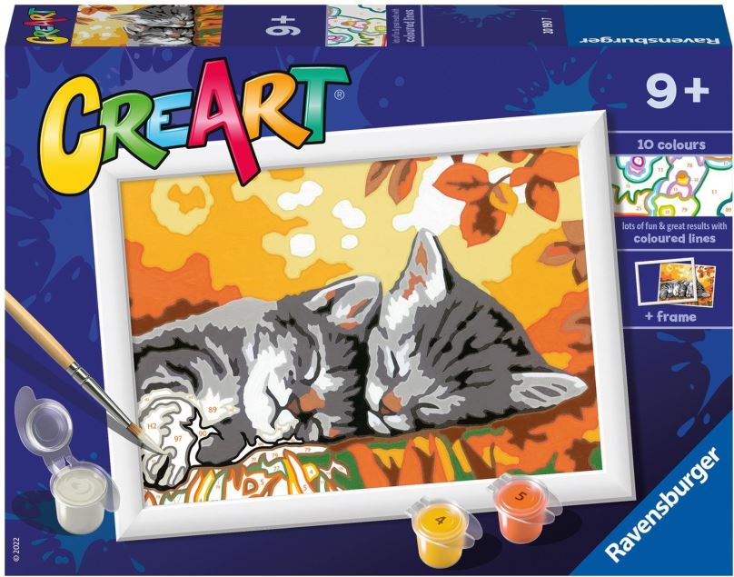 Malování podle čísel Ravensburger Kreativní a výtvarné hračky 201907 CreArt Podzimní koťata