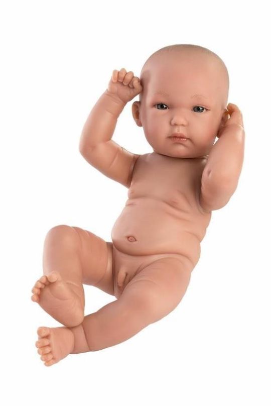 Panenka Llorens 63501 New Born Chlapeček - realistická panenka miminko s celovinylovým tělem - 35 cm