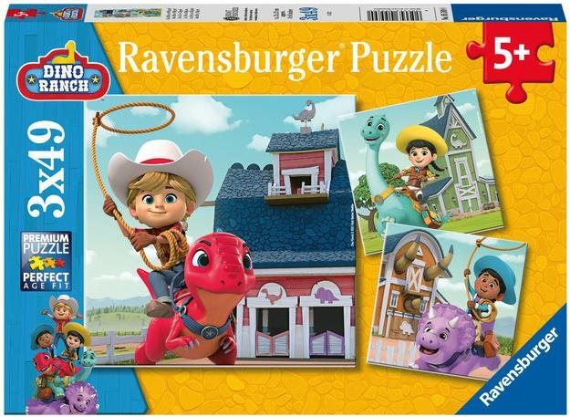 Puzzle Ravensburger 055890 Dino Ranch 3x49 dílků