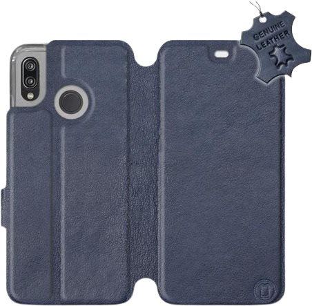 Kryt na mobil Flip pouzdro na mobil Huawei P20 Lite - Modré - kožené -   Blue Leather
