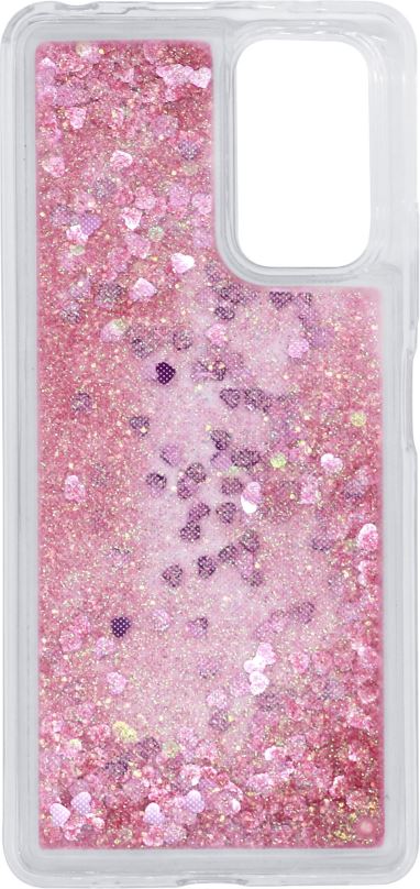 Kryt na mobil iWill Glitter Liquid Heart Case pro Xiaomi Redmi Note 10 Pink