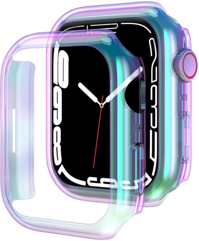 Ochranný kryt na hodinky AhaStyle Premium PC Matte Electroplated pro Apple Watch 7 41mm Rainbow 2ks
