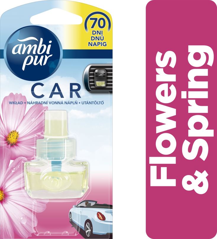 Vůně do auta AMBI PUR Car Flowers & Spring 7 ml