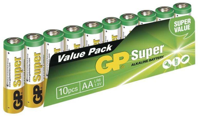 Jednorázová baterie GP Super Alkaline LR6 (AA) 10ks v blistru