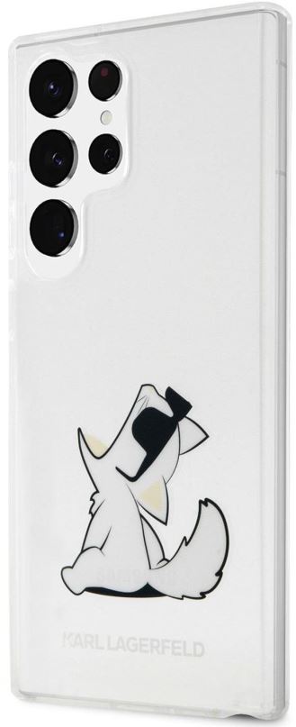 Kryt na mobil Karl Lagerfeld PC/TPU Choupette Eat Zadní Kryt pro Samsung Galaxy S23 Ultra Transparent