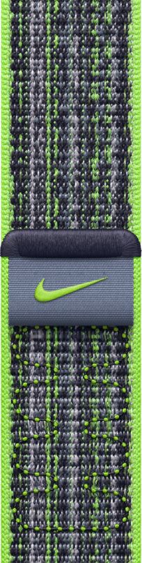 Řemínek Apple Watch 41mm jasně zelený/modrý provlékací sportovní řemínek Nike