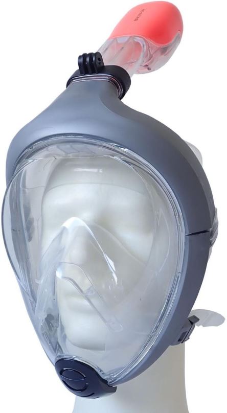 Šnorchlovací maska Celoobličejová potápěčská maska senior, šedá