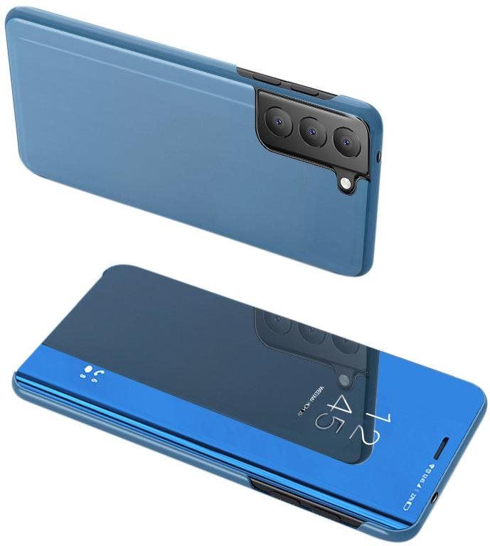 Pouzdro na mobil Clear View knížkové pouzdro na Samsung Galaxy S21 FE, modré