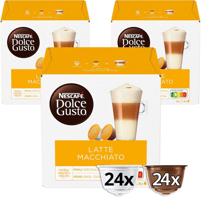 Kávové kapsle NESCAFÉ Dolce Gusto Latte Macchiato 3 balení