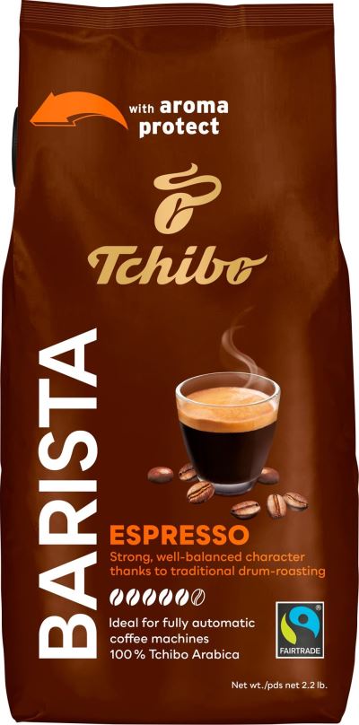 Káva Tchibo Barista Espresso, zrnková, 1000g