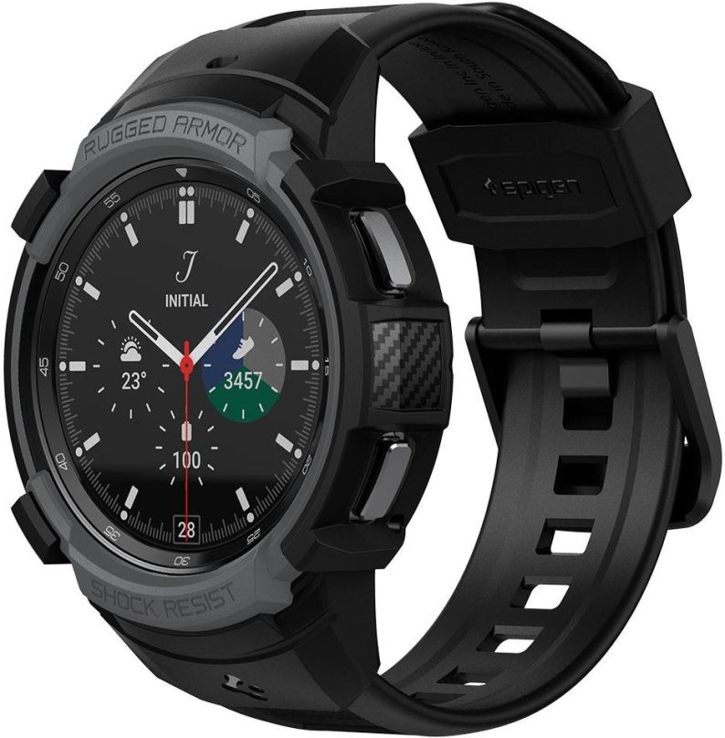 Ochranný kryt na hodinky Spigen Rugged Armor Pro Gray Samsung Galaxy Watch 4 Classic 46mm