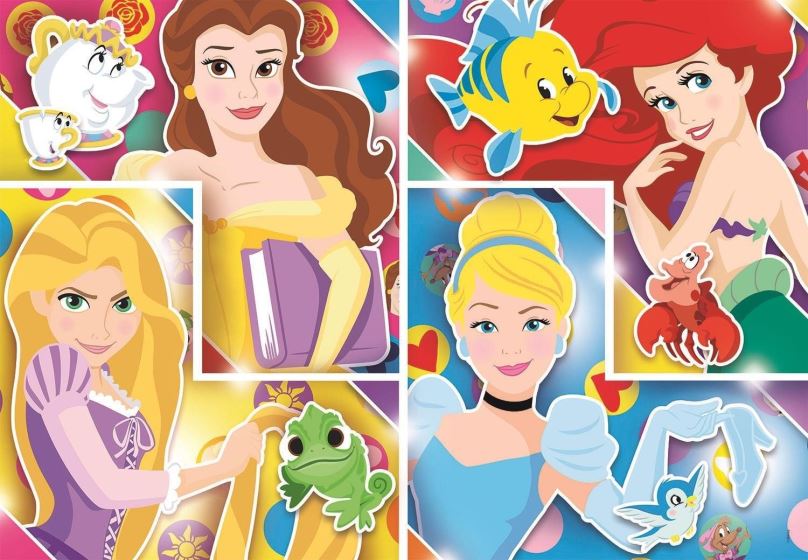 Puzzle Clementoni Puzzle Disney princezny: S kamarády 104 dílků