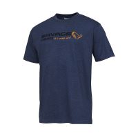 Savage Gear Tričko Signature Logo T-Shirt Blue Melange XXL