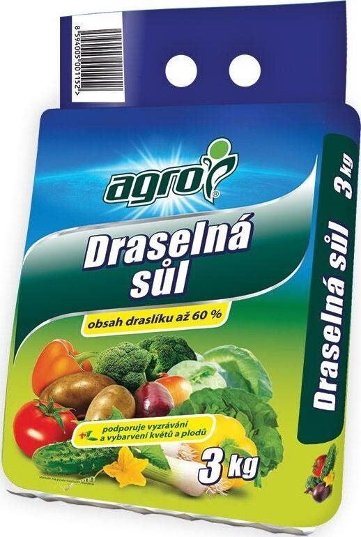 Hnojivo AGRO Draselná sůl 3kg