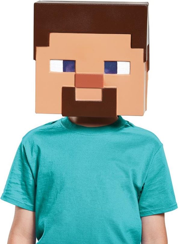 Kostým Maska Minecraft Steve
