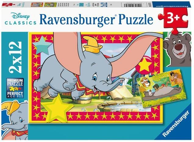 Puzzle Ravensburger 055753 Disney: Pohádková zvířátka 2x12 dílků