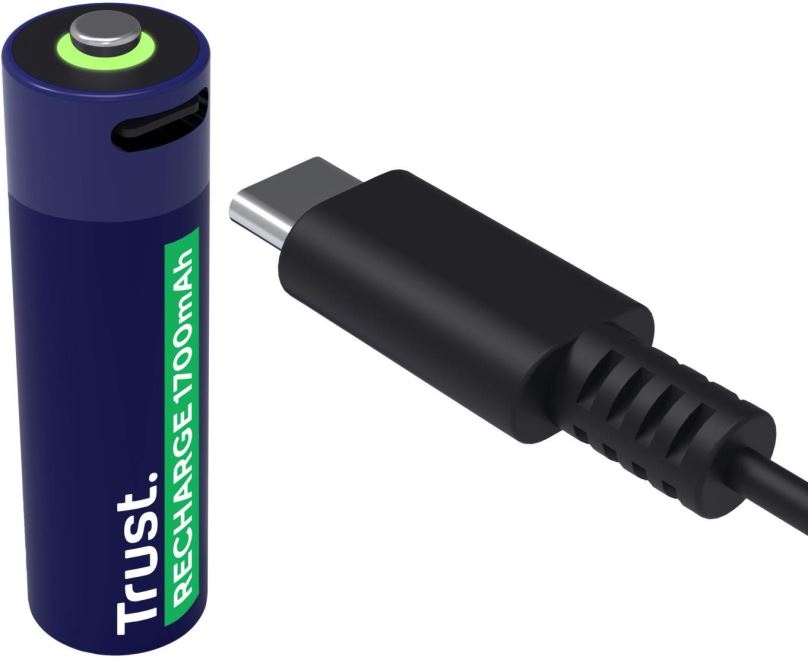 Nabíjecí baterie Trust USB-C Rechargeable Batteries 2P - AA