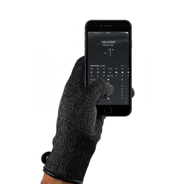MUJJO Jednovrstvé dotykové rukavice pro SmartPhone - velikost L - černé