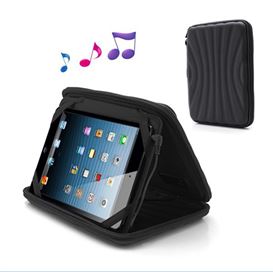 Pouzdro / kryt + vestavěný reproduktor pro Apple iPad mini / mini 2 / mini 3 / mini 4 - černé