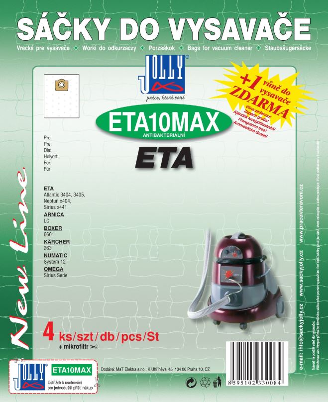Sáčky do vysavače Sáčky do vysavače ETA10 MAX - textilní