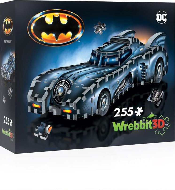 3D puzzle WREBBIT 3D puzzle Batman: Batmobil 255 dílků