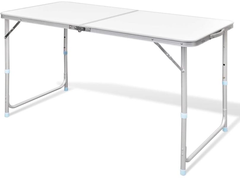 Kempingový stůl Skládací kempingový stůl s nastavitelnou výškou, hliníkový 120 x 60 cm