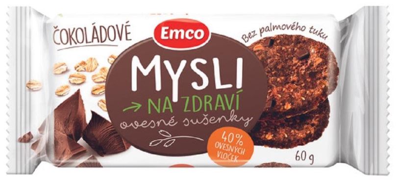Energetická tyčinka Emco Ovesné sušenky čokoládové 60g