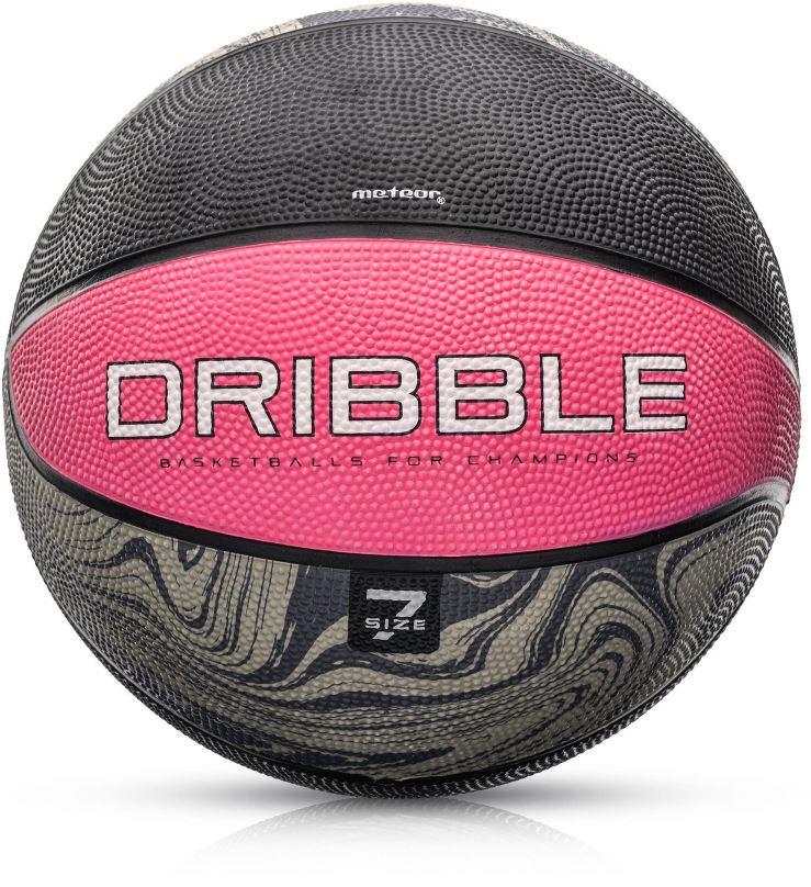 Basketbalový míč Meteor Dribble, vel. 7, růžový