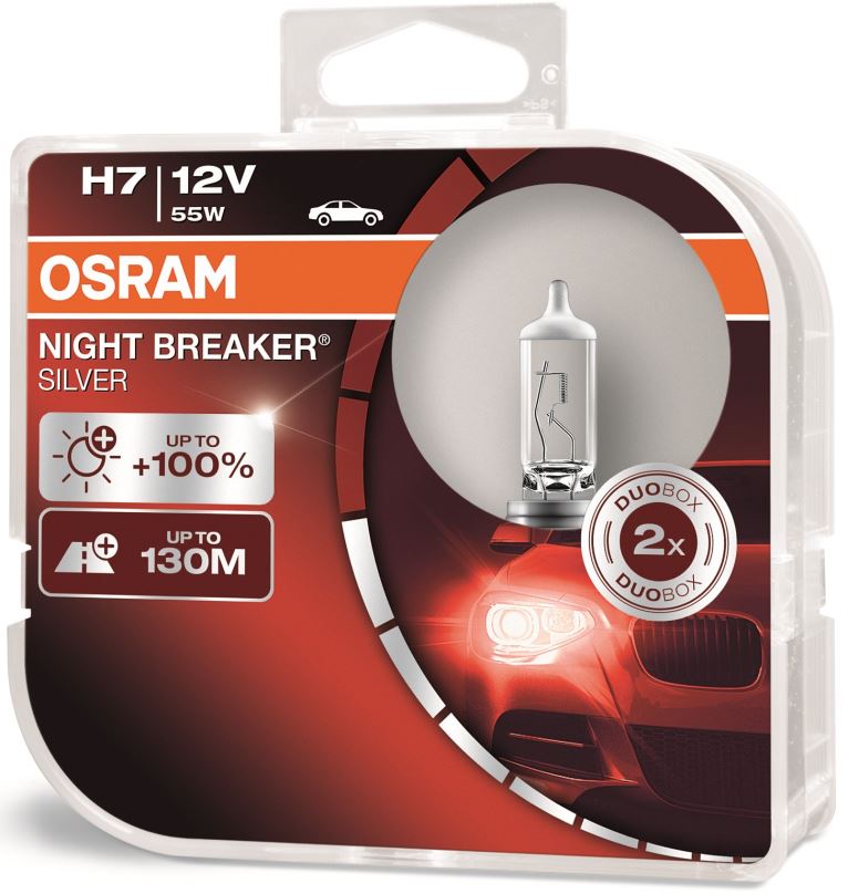 Autožárovka OSRAM H7 Night Breaker SILVER +100%, 2ks